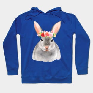 Adorable Floral Bunny Rabbit face Gift Best bunny clothes Hoodie